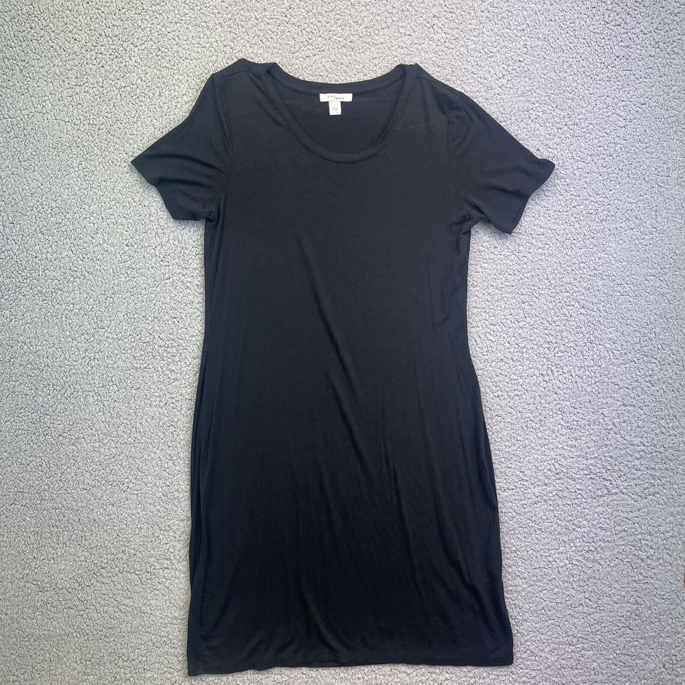 Daily Ritual Women's Casual Dress Size Med Black Tee Shirt Dress